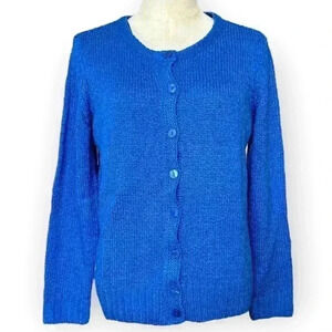 HAYMAKER Royal Blue Knit Sweater Top Size Petite Medium